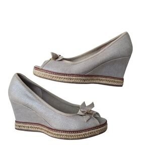 Tory Burch Jackie Metallic Wedge Espadrille